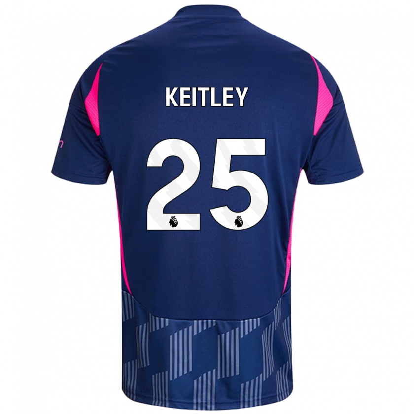 Kandiny Kinder Alice Keitley #25 Königsblau Rosa Auswärtstrikot Trikot 2024/25 T-Shirt