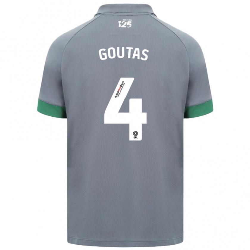 Kandiny Kinder Dimitrios Goutas #4 Dunkelgrau Auswärtstrikot Trikot 2024/25 T-Shirt