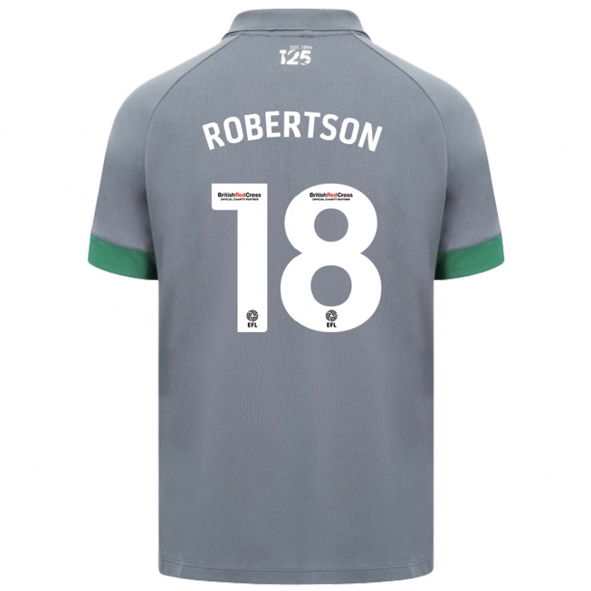 Kandiny Kinder Alex Robertson #18 Dunkelgrau Auswärtstrikot Trikot 2024/25 T-Shirt