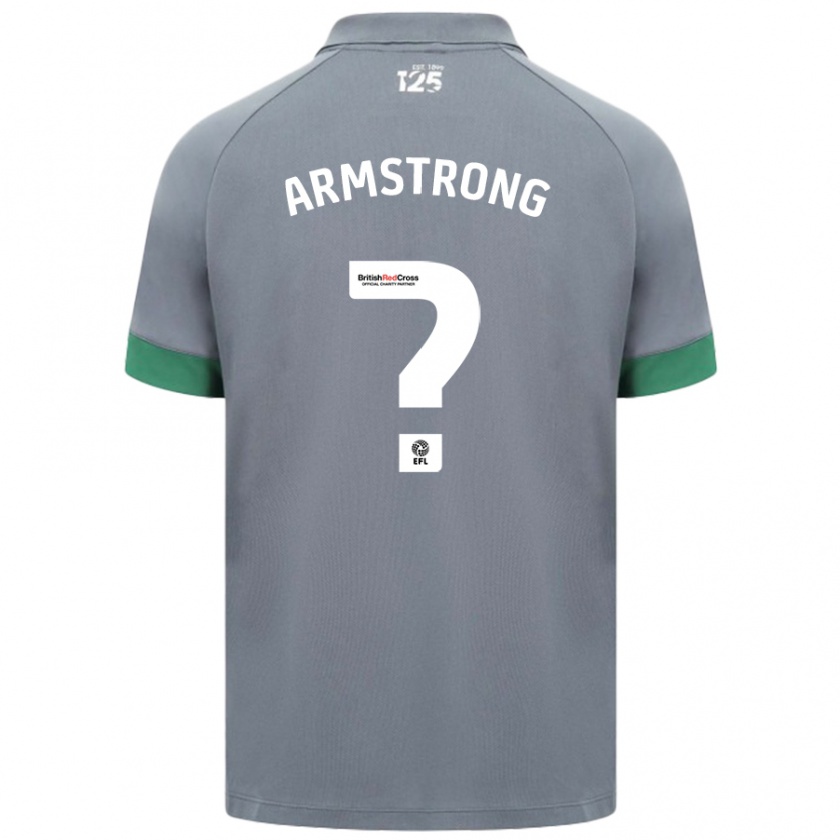 Kandiny Kinder Luke Armstrong #0 Dunkelgrau Auswärtstrikot Trikot 2024/25 T-Shirt