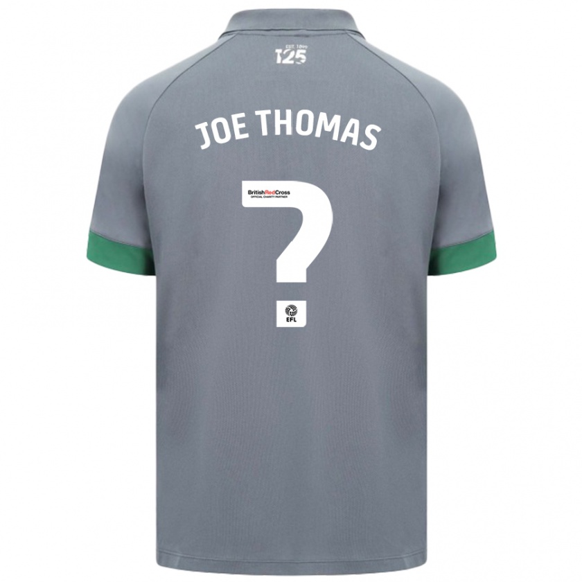 Kandiny Kinder Joe Thomas #0 Dunkelgrau Auswärtstrikot Trikot 2024/25 T-Shirt