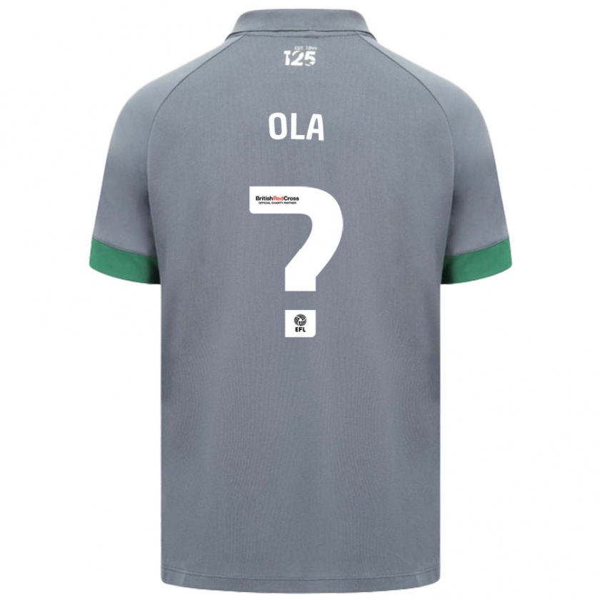 Kandiny Kinder Daniel Ola #0 Dunkelgrau Auswärtstrikot Trikot 2024/25 T-Shirt