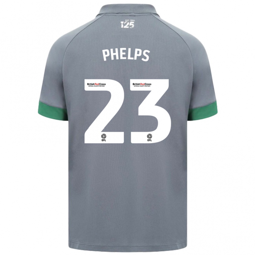 Kandiny Kinder Anna Phelps #23 Dunkelgrau Auswärtstrikot Trikot 2024/25 T-Shirt