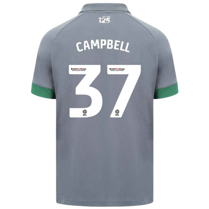 Kandiny Kinder Vontae Daley-Campbell #37 Dunkelgrau Auswärtstrikot Trikot 2024/25 T-Shirt