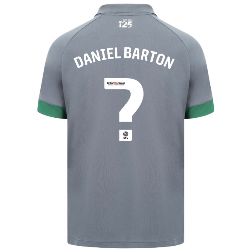 Kandiny Kinder Daniel Barton #0 Dunkelgrau Auswärtstrikot Trikot 2024/25 T-Shirt