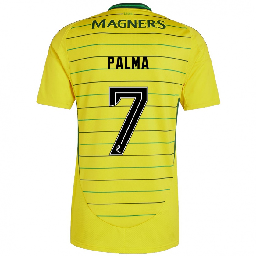 Kandiny Kinder Luis Palma #7 Gelb Auswärtstrikot Trikot 2024/25 T-Shirt