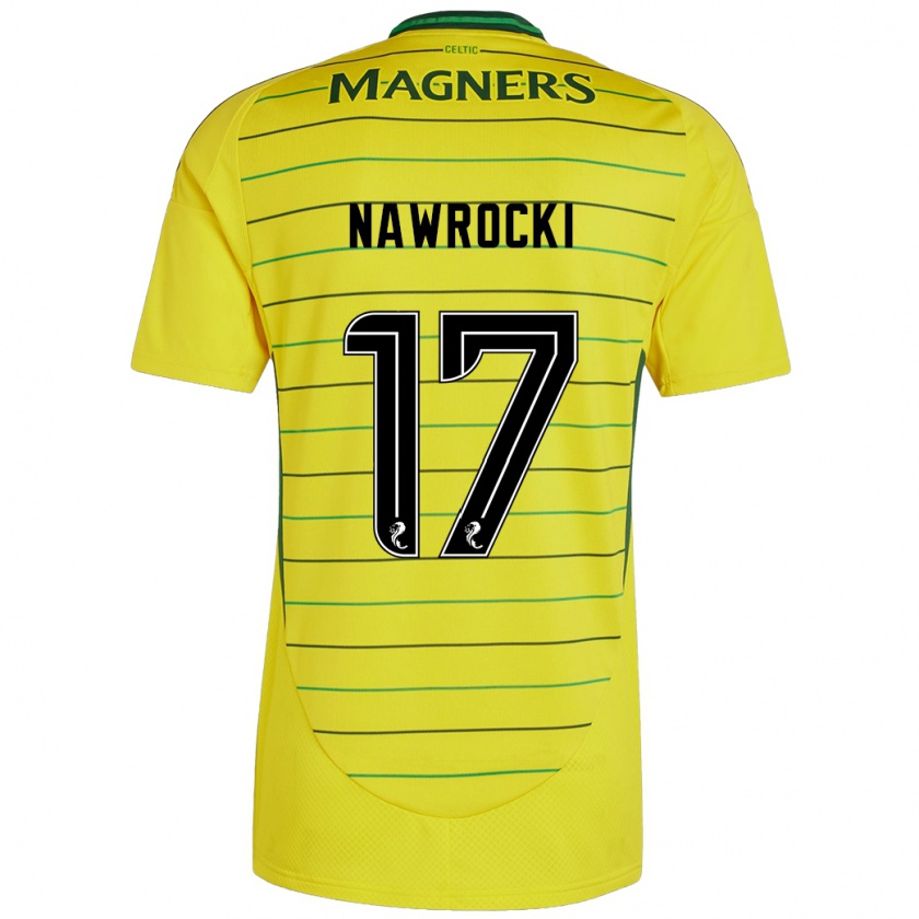 Kandiny Kinder Maik Nawrocki #17 Gelb Auswärtstrikot Trikot 2024/25 T-Shirt