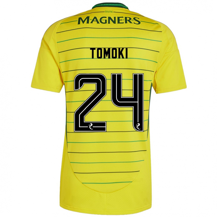 Kandiny Kinder Tomoki Iwata #24 Gelb Auswärtstrikot Trikot 2024/25 T-Shirt