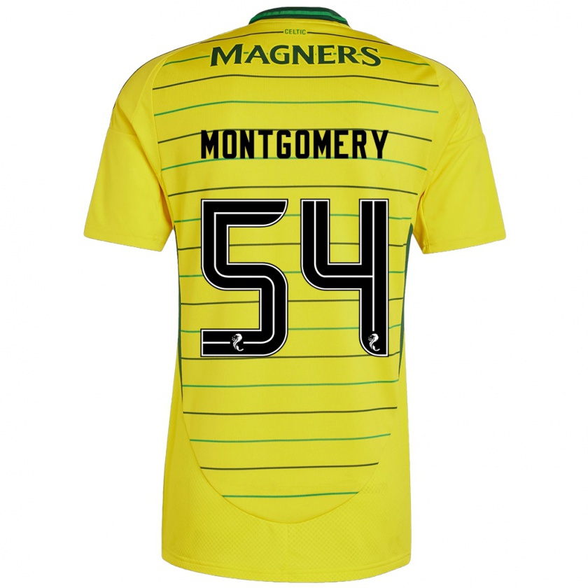 Kandiny Kinder Adam Montgomery #54 Gelb Auswärtstrikot Trikot 2024/25 T-Shirt