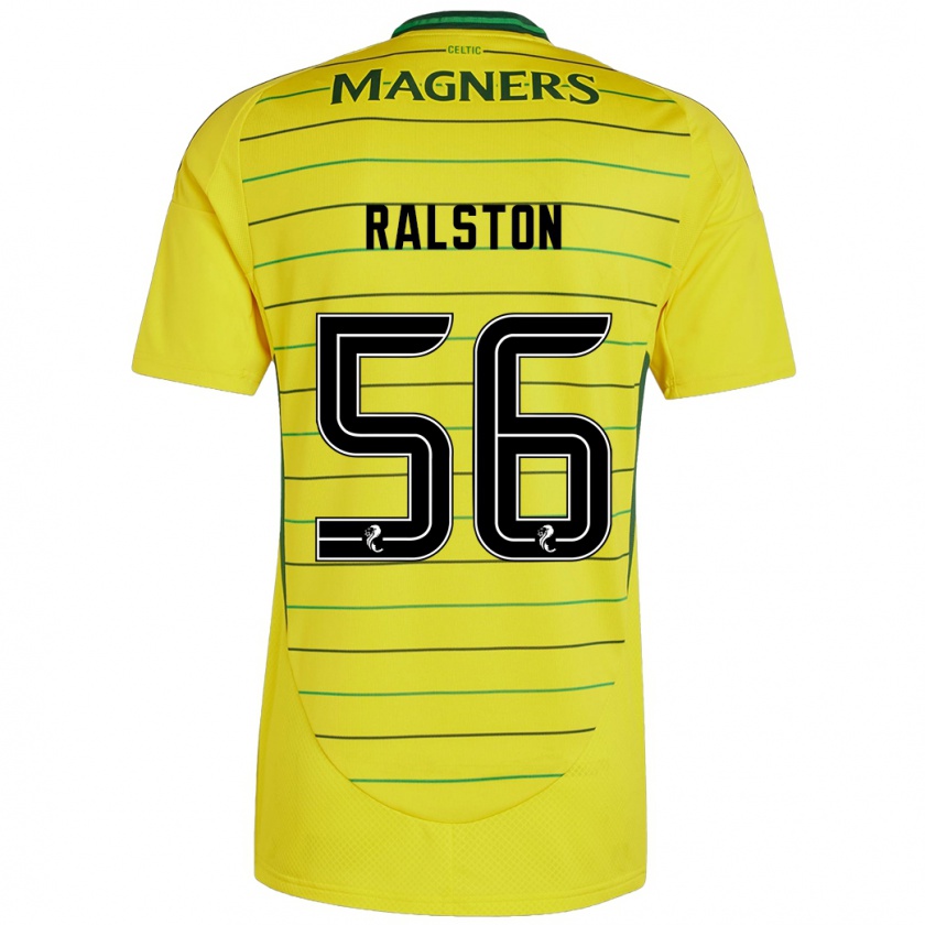 Kandiny Kinder Anthony Ralston #56 Gelb Auswärtstrikot Trikot 2024/25 T-Shirt