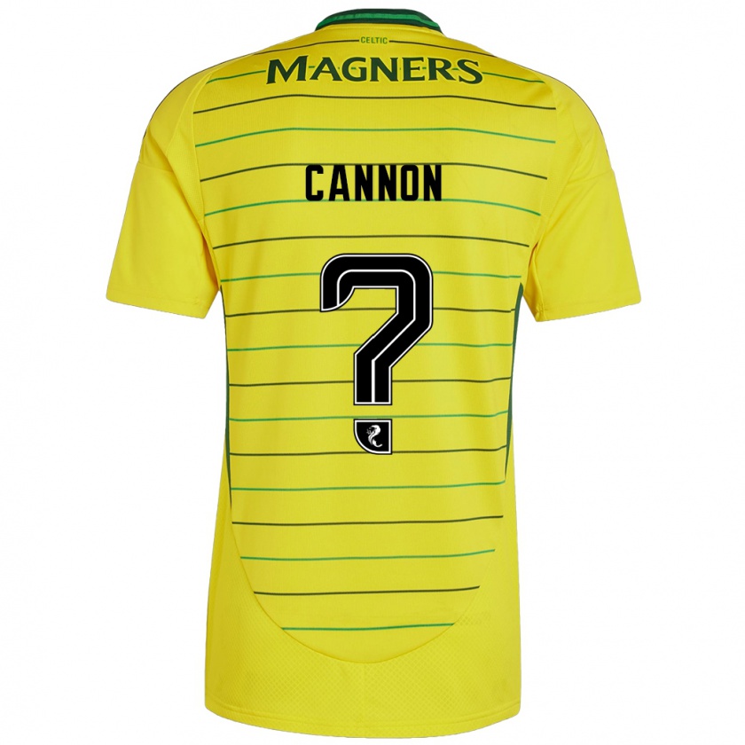 Kandiny Kinder Aidan Cannon #0 Gelb Auswärtstrikot Trikot 2024/25 T-Shirt