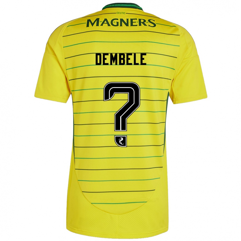 Kandiny Kinder Hassan Dembele #0 Gelb Auswärtstrikot Trikot 2024/25 T-Shirt