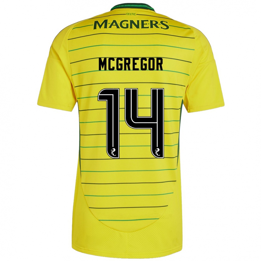 Kandiny Kinder Shannon Mcgregor #14 Gelb Auswärtstrikot Trikot 2024/25 T-Shirt