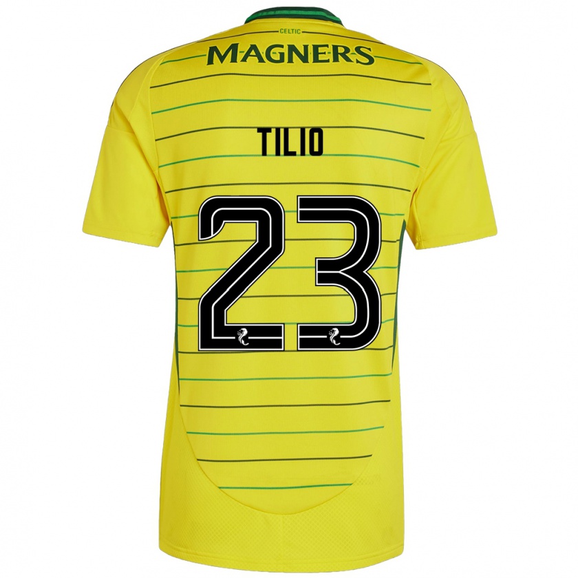 Kandiny Kinder Marco Tilio #23 Gelb Auswärtstrikot Trikot 2024/25 T-Shirt