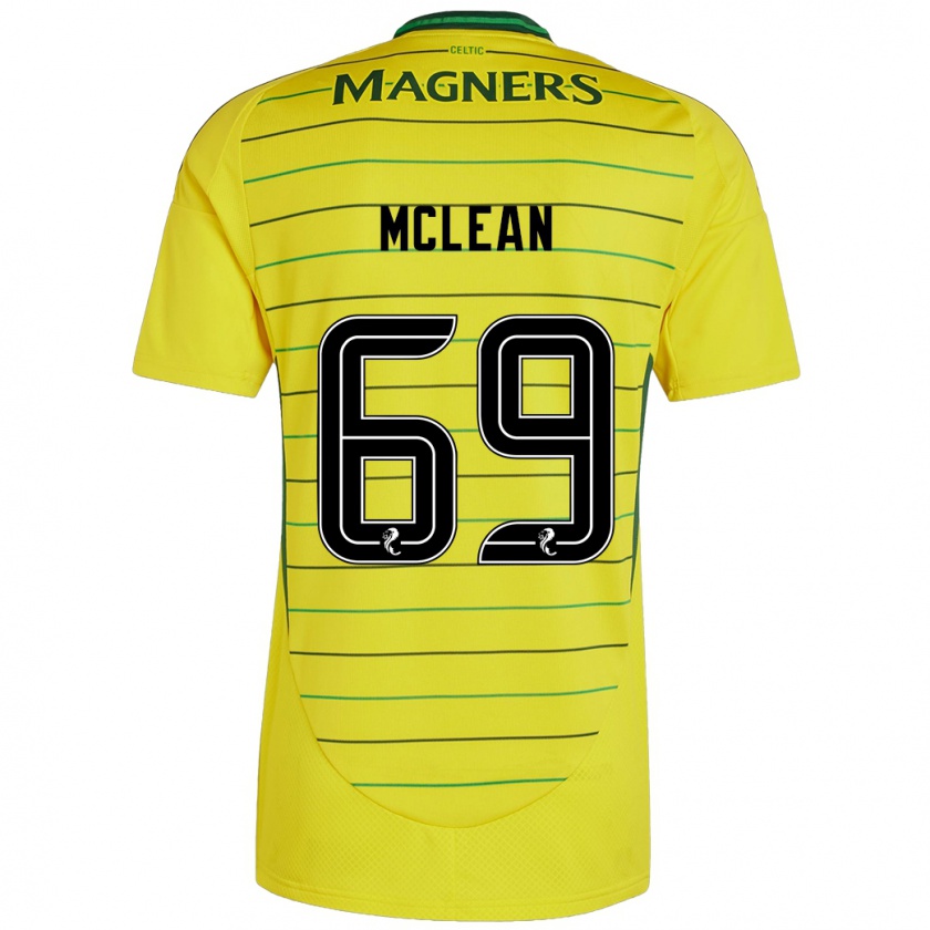 Kandiny Kinder Kai Mclean #69 Gelb Auswärtstrikot Trikot 2024/25 T-Shirt