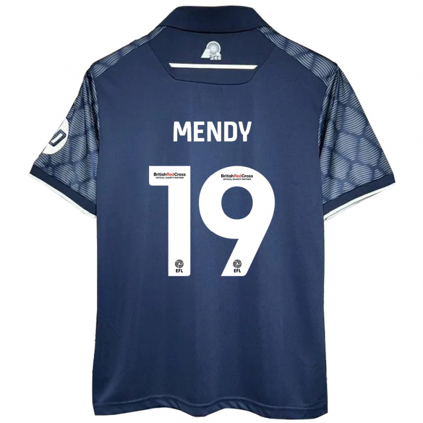 Kandiny Kinder Jacob Mendy #19 Schwarz Auswärtstrikot Trikot 2024/25 T-Shirt