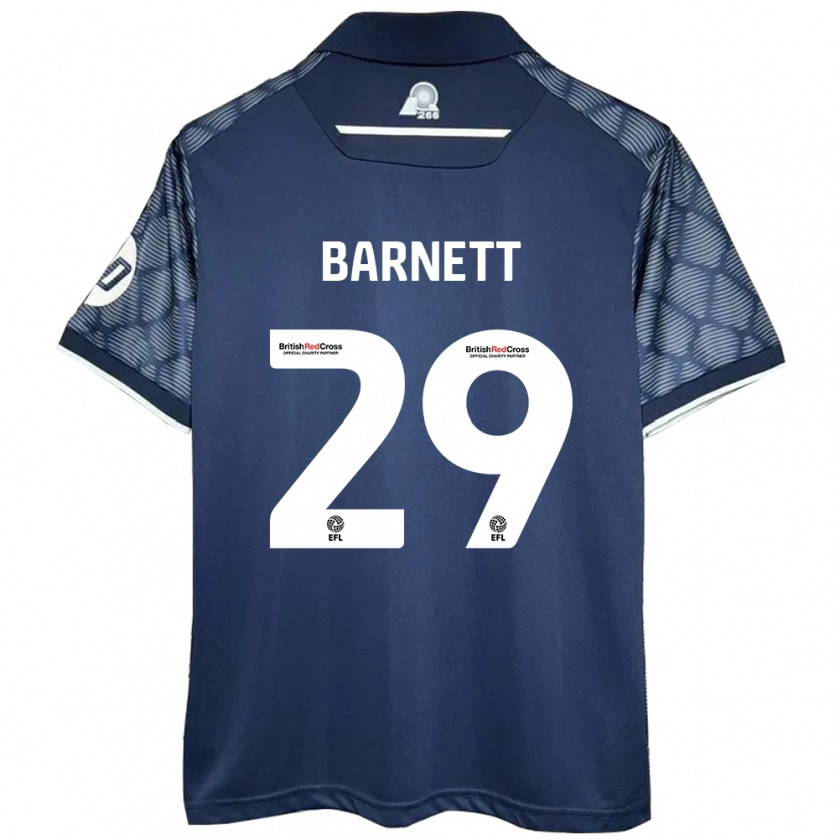 Kandiny Kinder Ryan Barnett #29 Schwarz Auswärtstrikot Trikot 2024/25 T-Shirt