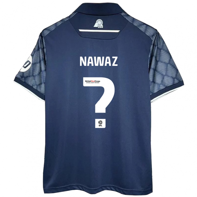 Kandiny Kinder Umar Nawaz #0 Schwarz Auswärtstrikot Trikot 2024/25 T-Shirt