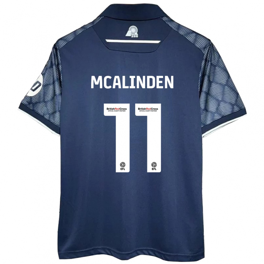 Kandiny Kinder Liam Mcalinden #11 Schwarz Auswärtstrikot Trikot 2024/25 T-Shirt