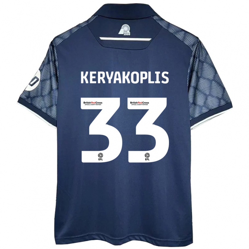 Kandiny Kinder Hannah Keryakoplis #33 Schwarz Auswärtstrikot Trikot 2024/25 T-Shirt