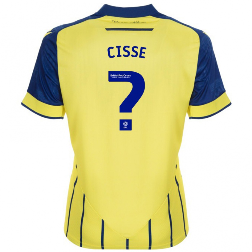 Kandiny Kinder Ben Cisse #0 Gelb Blau Auswärtstrikot Trikot 2024/25 T-Shirt