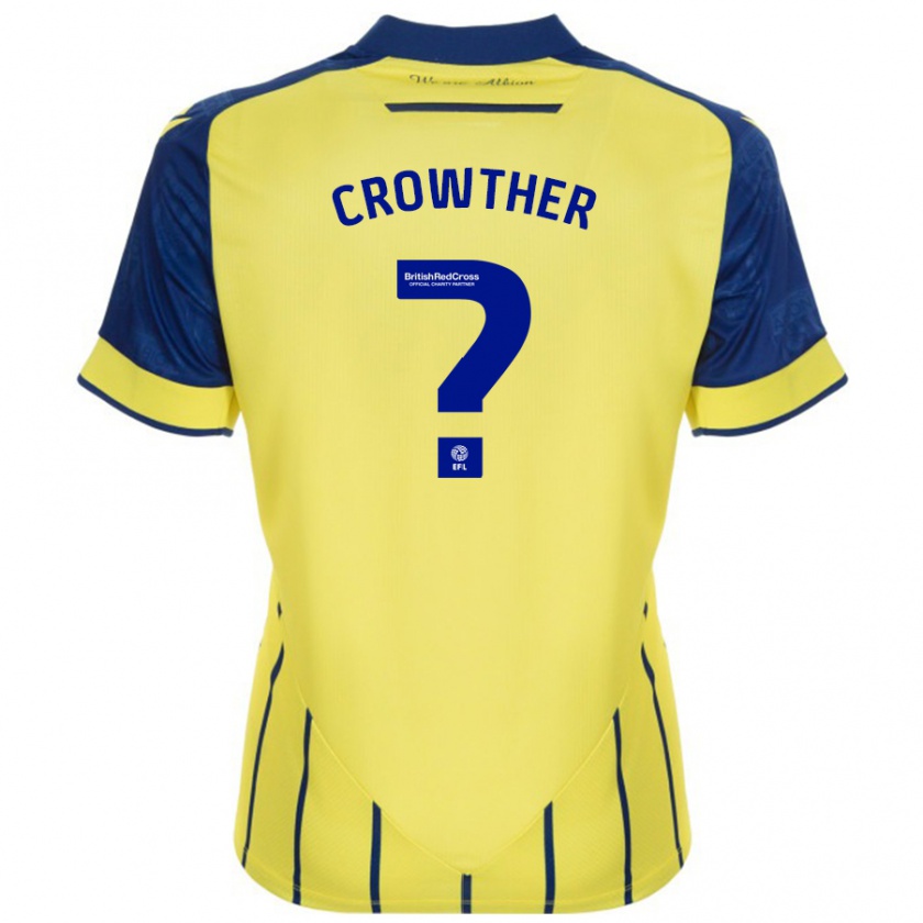 Kandiny Kinder Matthew Crowther #0 Gelb Blau Auswärtstrikot Trikot 2024/25 T-Shirt