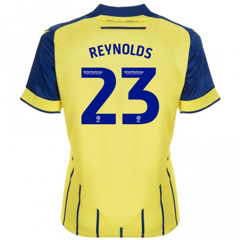 Kandiny Kinder Taylor Reynolds #23 Gelb Blau Auswärtstrikot Trikot 2024/25 T-Shirt