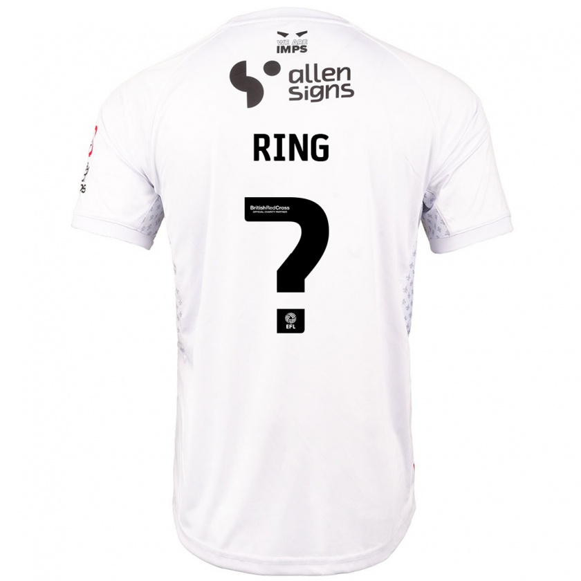 Kandiny Kinder Erik Ring #0 Rot Weiß Auswärtstrikot Trikot 2024/25 T-Shirt