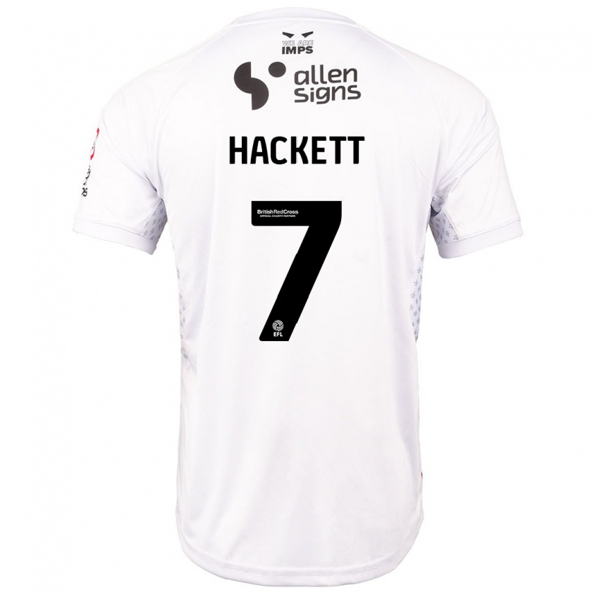 Kandiny Kinder Reeco Hackett #7 Rot Weiß Auswärtstrikot Trikot 2024/25 T-Shirt