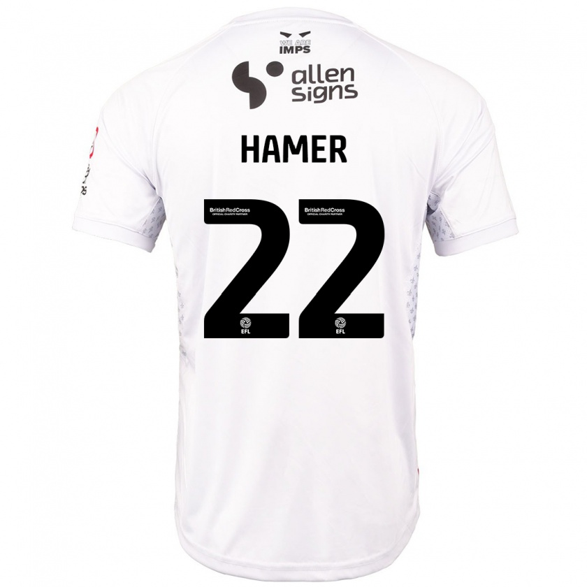 Kandiny Kinder Tom Hamer #22 Rot Weiß Auswärtstrikot Trikot 2024/25 T-Shirt