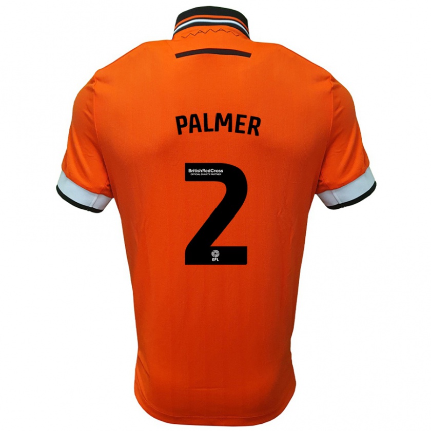 Kandiny Kinder Liam Palmer #2 Orange Weiß Auswärtstrikot Trikot 2024/25 T-Shirt