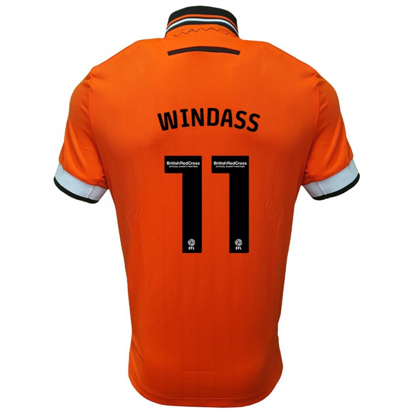 Kandiny Kinder Josh Windass #11 Orange Weiß Auswärtstrikot Trikot 2024/25 T-Shirt