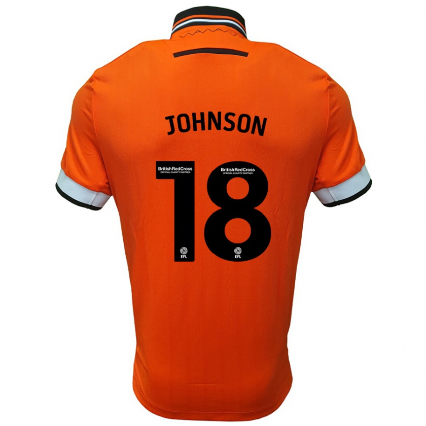 Kandiny Kinder Marvin Johnson #18 Orange Weiß Auswärtstrikot Trikot 2024/25 T-Shirt