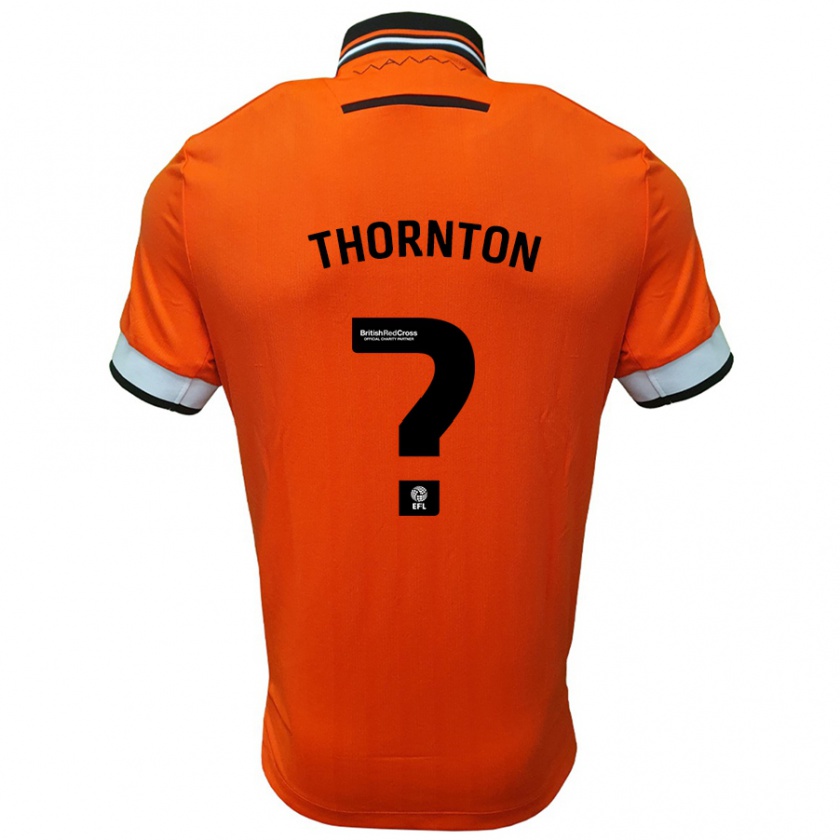 Kandiny Kinder Jarvis Thornton #0 Orange Weiß Auswärtstrikot Trikot 2024/25 T-Shirt