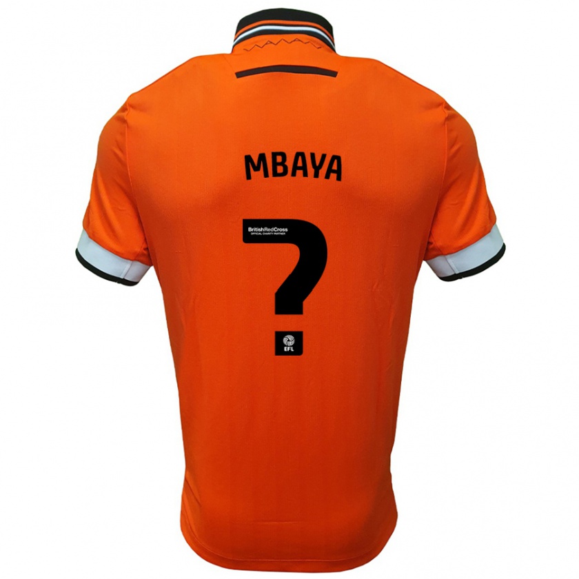 Kandiny Kinder Voldi Mbaya #0 Orange Weiß Auswärtstrikot Trikot 2024/25 T-Shirt