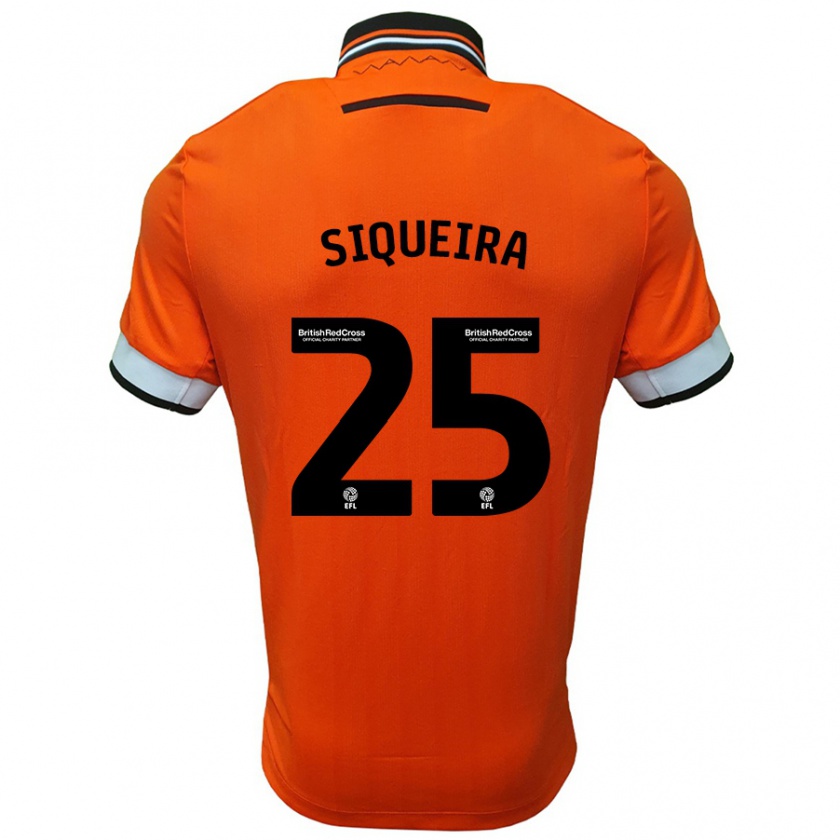 Kandiny Kinder Guilherme Siqueira #25 Orange Weiß Auswärtstrikot Trikot 2024/25 T-Shirt