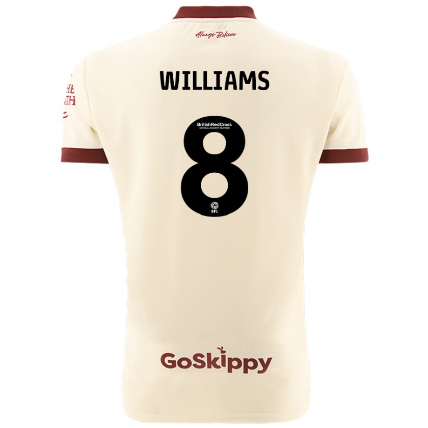 Kandiny Kinder Joe Williams #8 Cremeweiß Auswärtstrikot Trikot 2024/25 T-Shirt