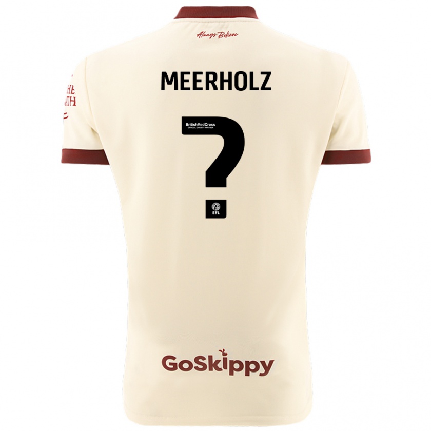 Kandiny Kinder Jed Meerholz #0 Cremeweiß Auswärtstrikot Trikot 2024/25 T-Shirt