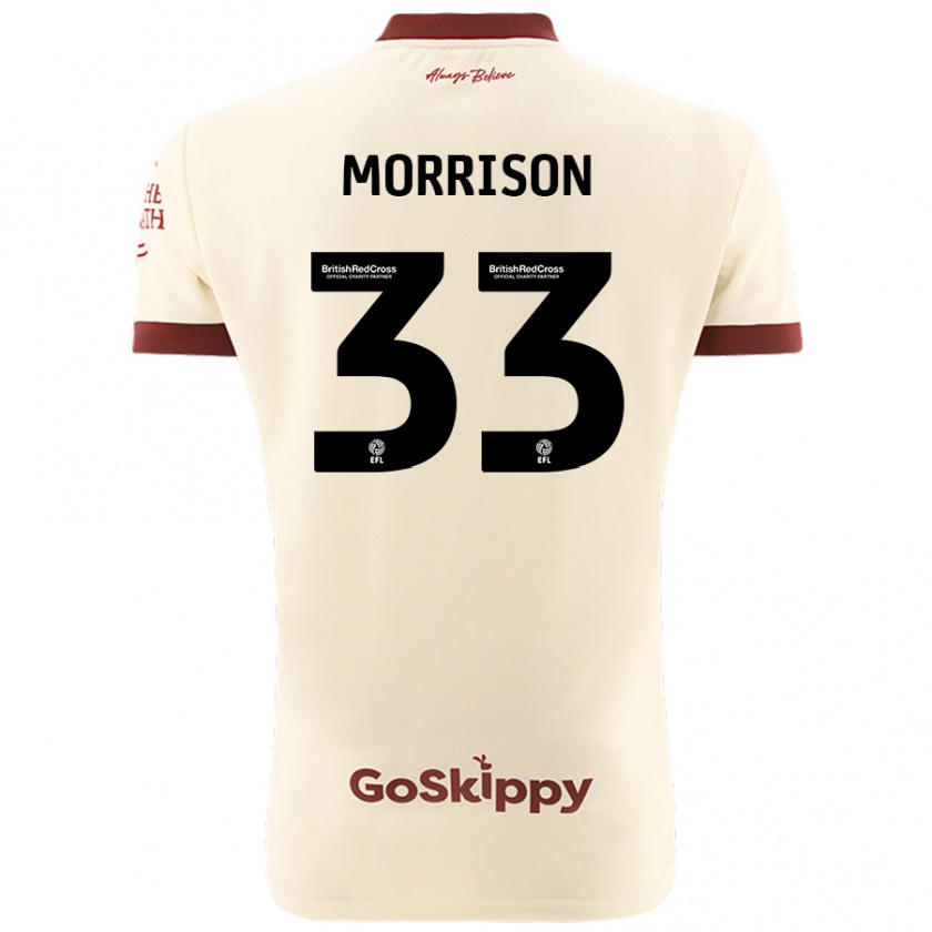 Kandiny Kinder Elijah Morrison #33 Cremeweiß Auswärtstrikot Trikot 2024/25 T-Shirt