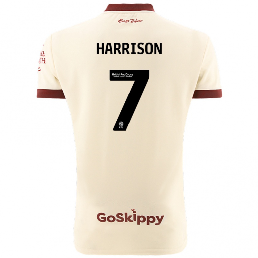 Kandiny Kinder Abi Harrison #7 Cremeweiß Auswärtstrikot Trikot 2024/25 T-Shirt