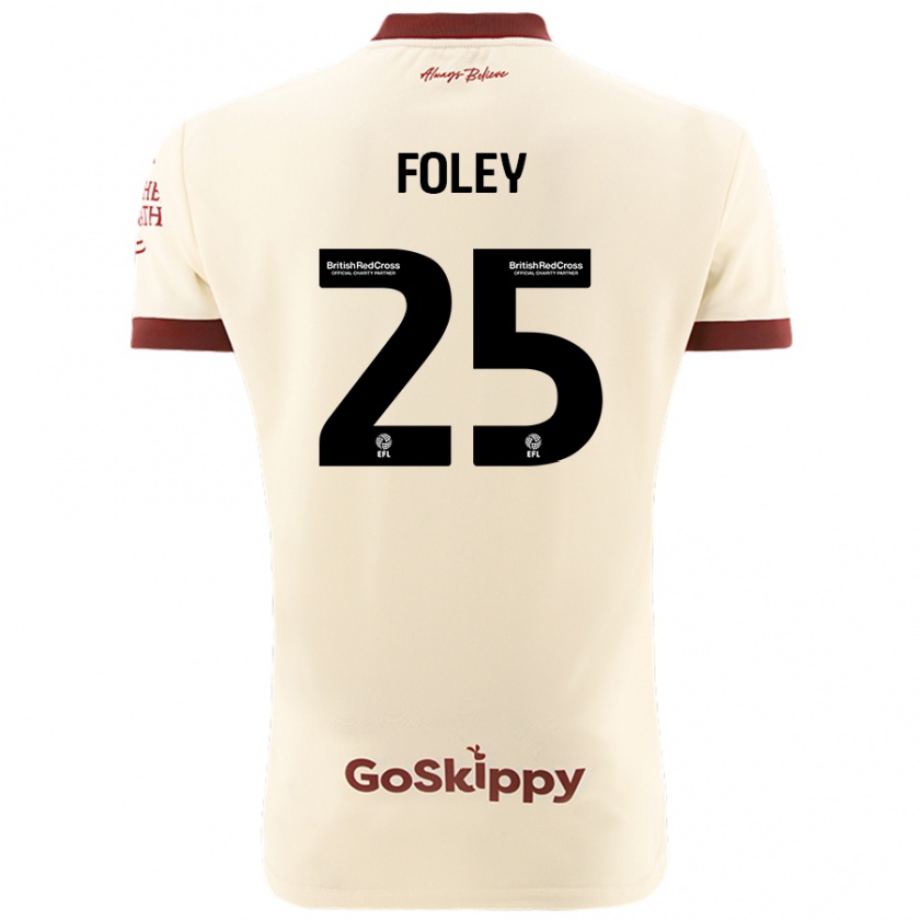 Kandiny Kinder Erin Foley #25 Cremeweiß Auswärtstrikot Trikot 2024/25 T-Shirt