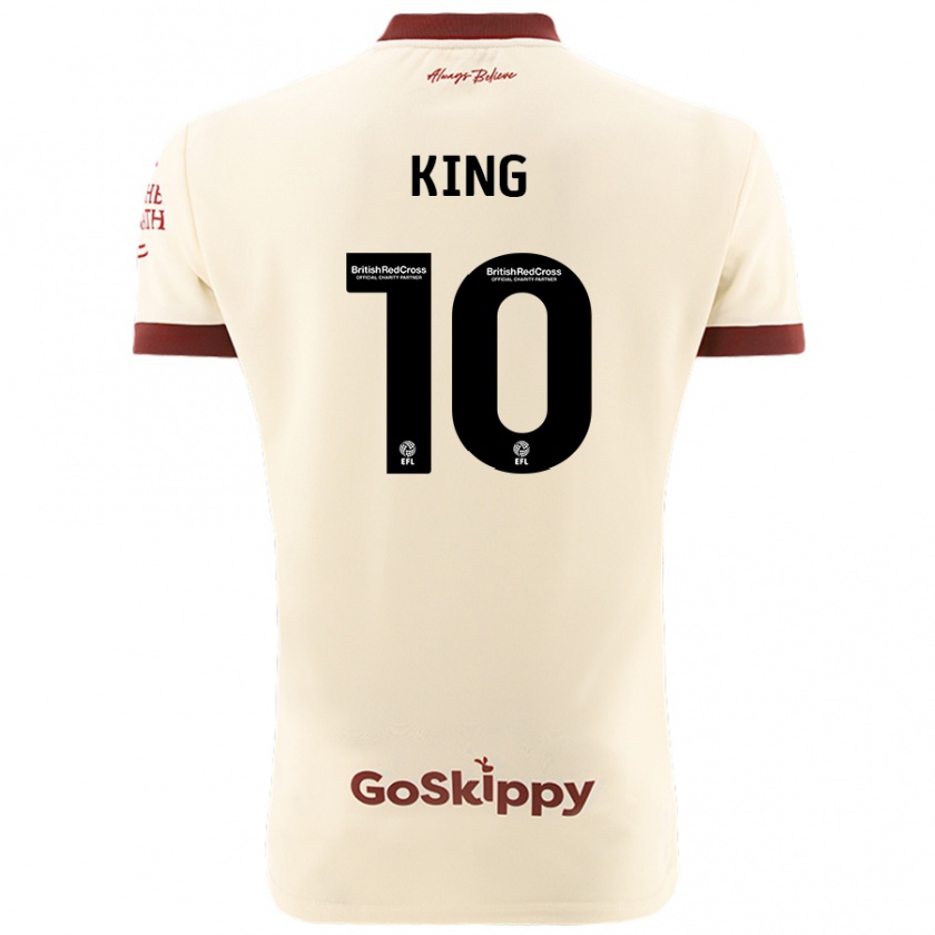 Kandiny Kinder Andy King #10 Cremeweiß Auswärtstrikot Trikot 2024/25 T-Shirt