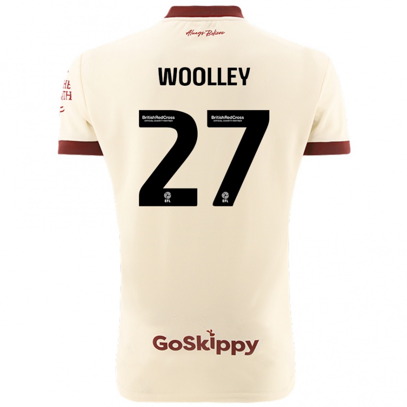 Kandiny Kinder Jesse Woolley #27 Cremeweiß Auswärtstrikot Trikot 2024/25 T-Shirt