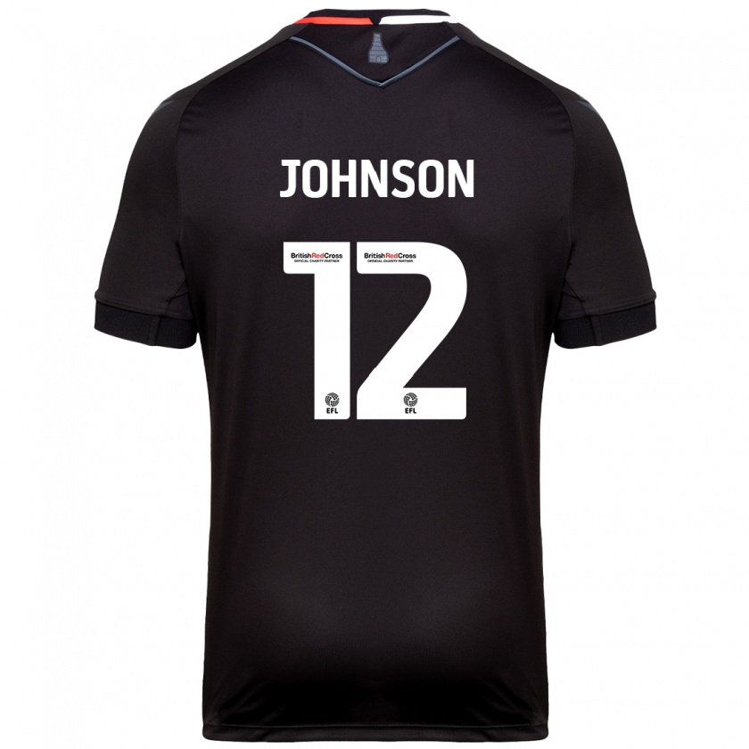 Kandiny Kinder Daniel Johnson #12 Schwarz Auswärtstrikot Trikot 2024/25 T-Shirt