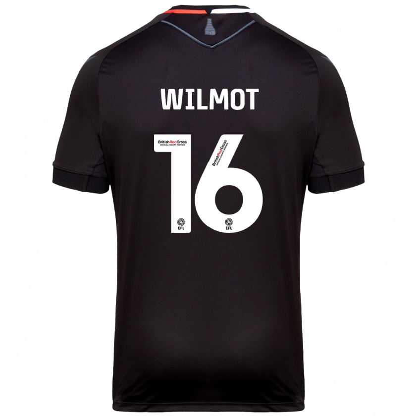 Kandiny Kinder Ben Wilmot #16 Schwarz Auswärtstrikot Trikot 2024/25 T-Shirt