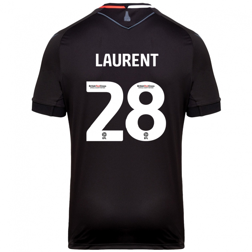 Kandiny Kinder Josh Laurent #28 Schwarz Auswärtstrikot Trikot 2024/25 T-Shirt