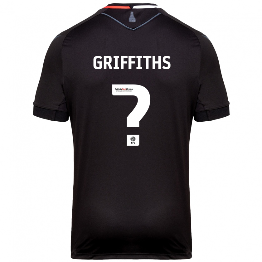 Kandiny Kinder Jack Griffiths #0 Schwarz Auswärtstrikot Trikot 2024/25 T-Shirt