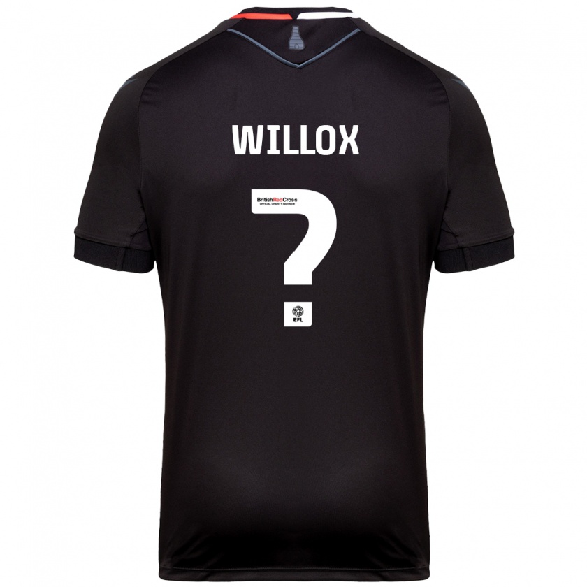 Kandiny Kinder Kieron Willox #0 Schwarz Auswärtstrikot Trikot 2024/25 T-Shirt