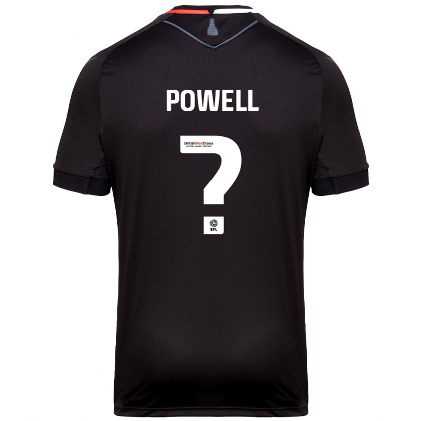 Kandiny Kinder Owen Powell #0 Schwarz Auswärtstrikot Trikot 2024/25 T-Shirt