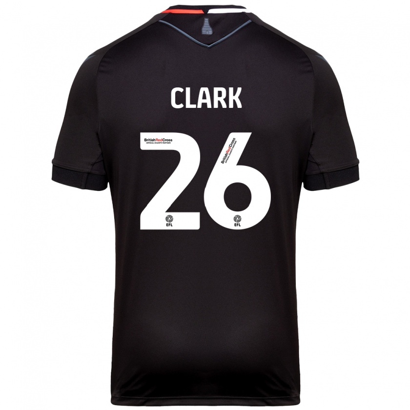 Kandiny Kinder Ciaran Clark #26 Schwarz Auswärtstrikot Trikot 2024/25 T-Shirt